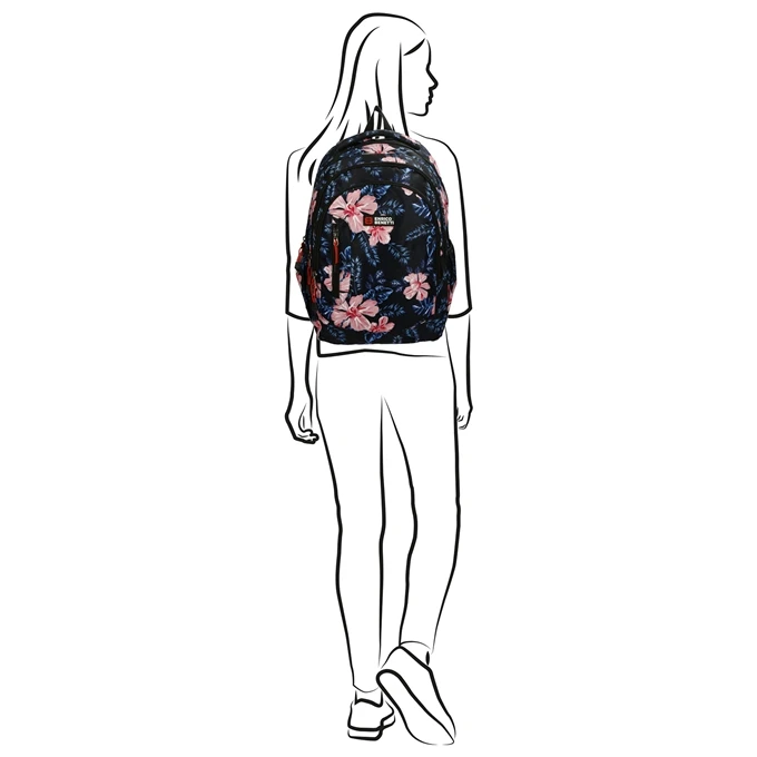 Enrico Benetti Capetown Rugtas 15'' Black Flower 2 Enrico Benetti Capetown Rugtas 15'' Black Flower - Afbeelding 2