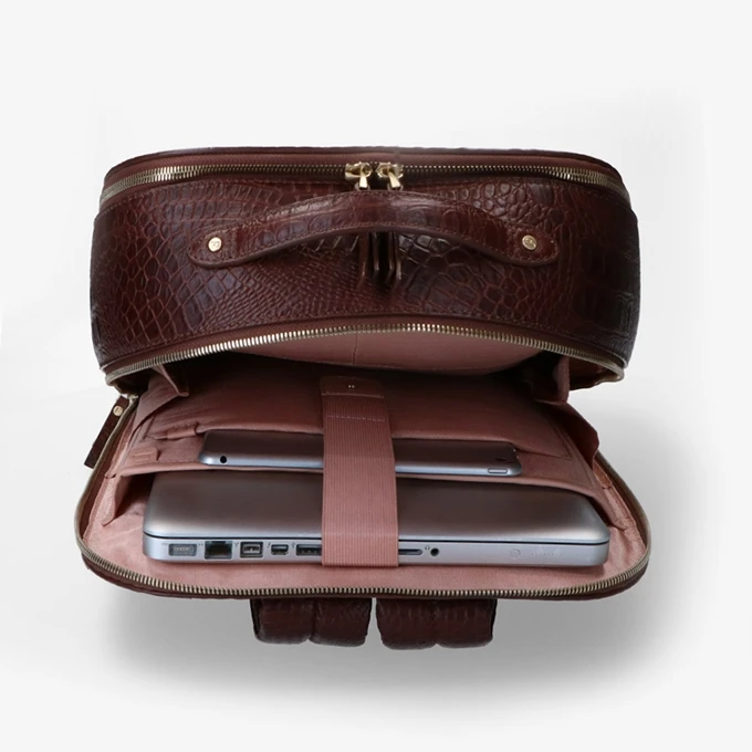 FMME. Claire 15.6 Backpack Croco Brown 13 FMME. Claire 15.6 Backpack Croco Brown - Afbeelding 13