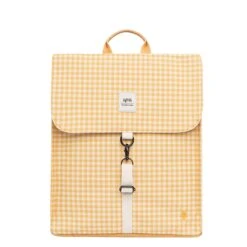 Lefrik Handy Backpack Mini Printed Vichy Mustard