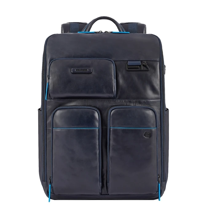Piquadro Blue Square Computer Backpack With IPad Pro Blue 1 Piquadro Blue Square Computer Backpack With IPad Pro Blue