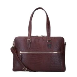 FMME. Charlotte 13.3 Workingbag 3 Pockets Croco Brown -Ospre Koffers Winkel image 11449
