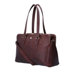 FMME. Charlotte 13.3 Workingbag 3 Pockets Croco Brown -Ospre Koffers Winkel image 11450