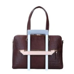 FMME. Charlotte 13.3 Workingbag 3 Pockets Croco Brown -Ospre Koffers Winkel image 11451