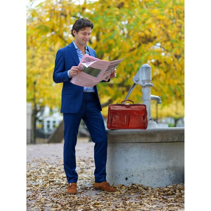 Mutsaers The Doctor 15'' Dokterstas Cognac 2 Mutsaers The Doctor 15'' Dokterstas Cognac - Afbeelding 2