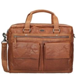 Spikes & Sparrow Bronco Heren Business Tas Brandy