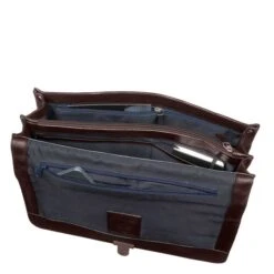 Leonhard Heyden Roma Briefcase 2 Compartments Brown -Ospre Koffers Winkel image 11952