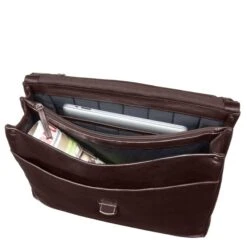 Leonhard Heyden Roma Briefcase 2 Compartments Brown -Ospre Koffers Winkel image 11953