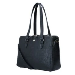 FMME. Charlotte 13.3 Workingbag 3 Pockets Croco Black -Ospre Koffers Winkel image 11998