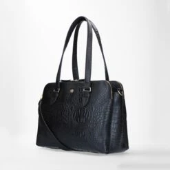 FMME. Charlotte 13.3 Workingbag 3 Pockets Croco Black -Ospre Koffers Winkel image 12005