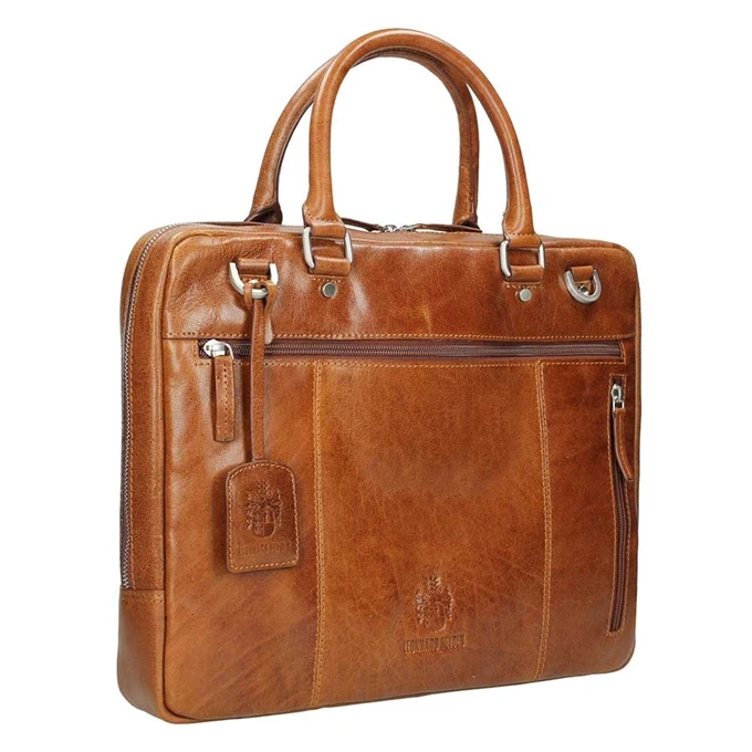 Leonhard Heyden Cambridge 1 Compartment Briefcase S Cognac 3 Leonhard Heyden Cambridge 1 Compartment Briefcase S Cognac - Afbeelding 3