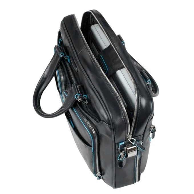 Piquadro Blue Square Organized Laptop & IPad Case Black 3 Piquadro Blue Square Organized Laptop & IPad Case Black - Afbeelding 3