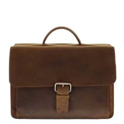 Plevier Retro Newton Laptoptas 3 Vaks 15.6" Bruin