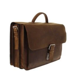 Plevier Retro Newton Laptoptas 3 Vaks 15.6" Bruin -Ospre Koffers Winkel image 12263