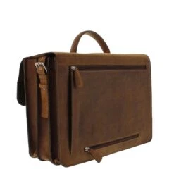 Plevier Retro Newton Laptoptas 3 Vaks 15.6" Bruin -Ospre Koffers Winkel image 12264