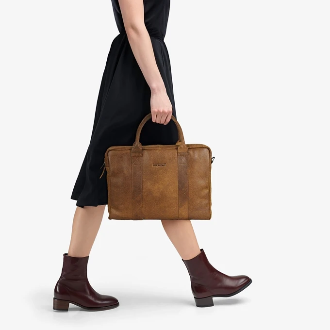 DSTRCT Limited Double Zip 15'' Laptoptas Cognac 2 DSTRCT Limited Double Zip 15'' Laptoptas Cognac - Afbeelding 2