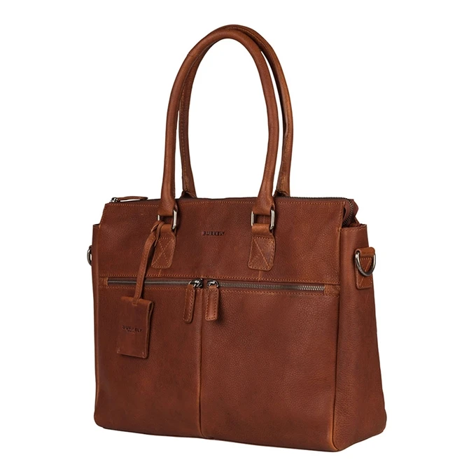 Burkely Antique Avery Laptopbag 15.6" Cognac 4 Burkely Antique Avery Laptopbag 15.6" Cognac - Afbeelding 4
