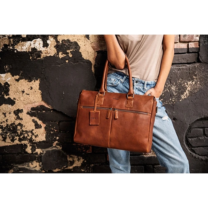 Burkely Antique Avery Laptopbag 15.6" Cognac 9 Burkely Antique Avery Laptopbag 15.6" Cognac - Afbeelding 9
