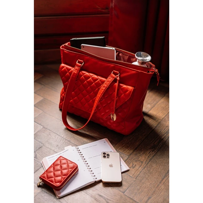 MÔSZ Denise Workbag 15,6" Quilted Red 7 MÔSZ Denise Workbag 15,6" Quilted Red - Afbeelding 7