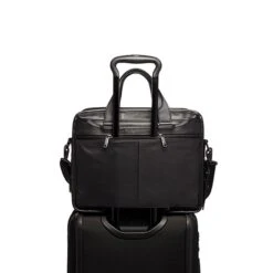 Tumi Alpha Expandable Organizer Laptop Brief Leather Black -Ospre Koffers Winkel image 12830