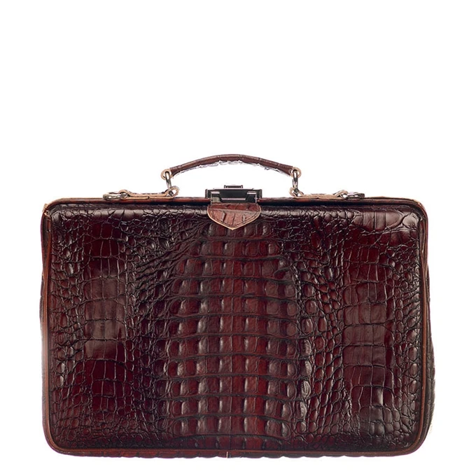 Mutsaers The Classic Aktetas 15'' Bruin Croco 1 Mutsaers The Classic Aktetas 15'' Bruin Croco