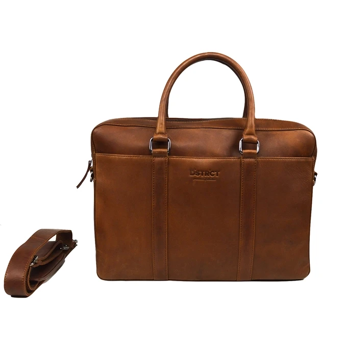 DSTRCT Premium Collection Laptopbag 15,6" Cognac 2 DSTRCT Premium Collection Laptopbag 15,6" Cognac - Afbeelding 2