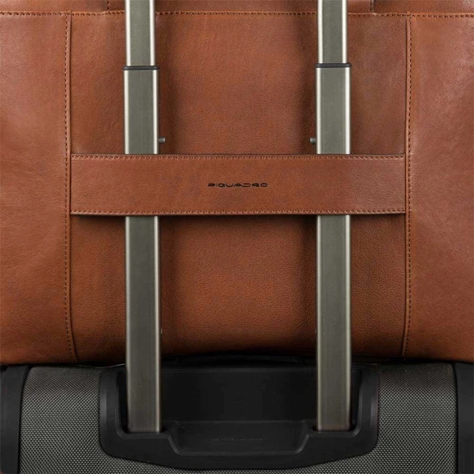 Piquadro Black Square Small Expandable Computer Bag 15.6" Tobacco 4 Piquadro Black Square Small Expandable Computer Bag 15.6" Tobacco - Afbeelding 4