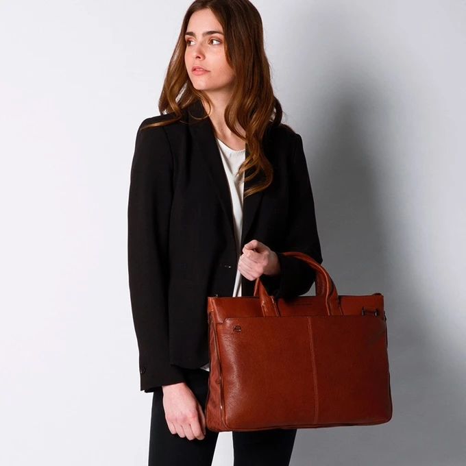 Piquadro Black Square Small Expandable Computer Bag 15.6" Black 2 Piquadro Black Square Small Expandable Computer Bag 15.6" Black - Afbeelding 2