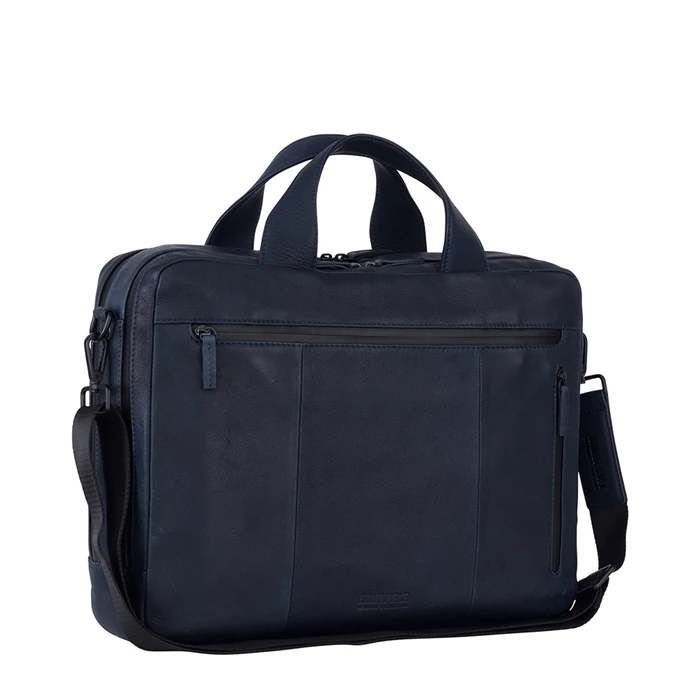 Leonhard Heyden Den Haag 2 Handle Brief Case 2 Compartments Blue 3 Leonhard Heyden Den Haag 2 Handle Brief Case 2 Compartments Blue - Afbeelding 3
