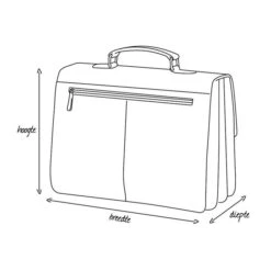 Delsey Esplanade 1-Vaks Aktetas 13,3'' Deep Black -Ospre Koffers Winkel image 13152