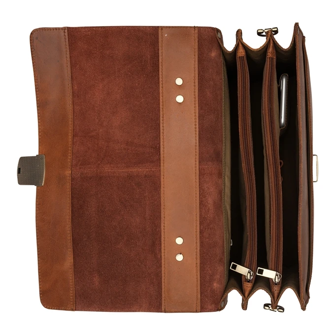 Burkely Vintage Dean Briefcase Cognac 6 Burkely Vintage Dean Briefcase Cognac - Afbeelding 6