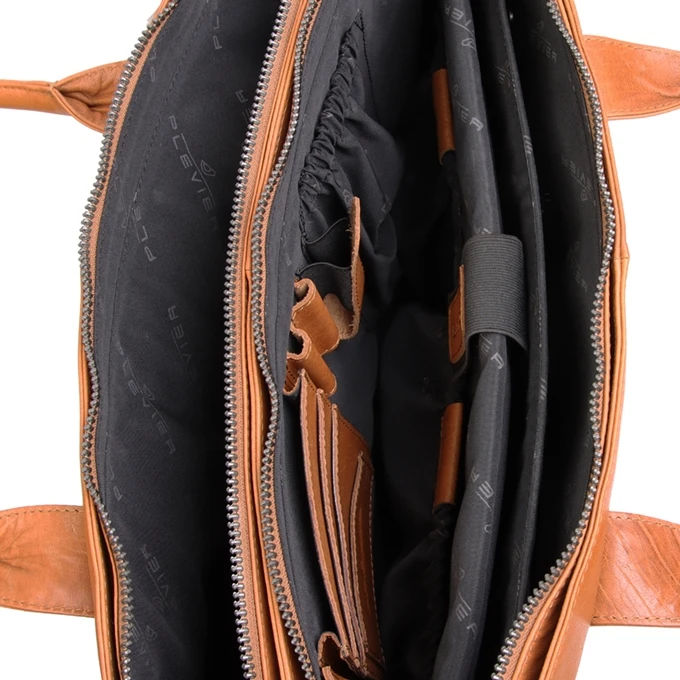 Plevier Amber Damestas 2 Vaks 15.6'' Cognac 5 Plevier Amber Damestas 2 Vaks 15.6'' Cognac - Afbeelding 5