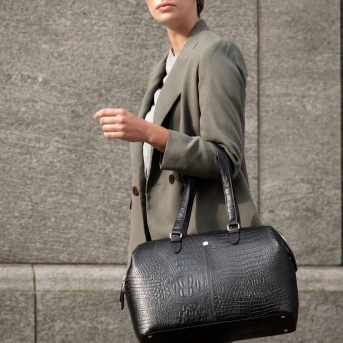 FMME. Christy 15.6 Croco Brown 2 FMME. Christy 15.6 Croco Brown - Afbeelding 2