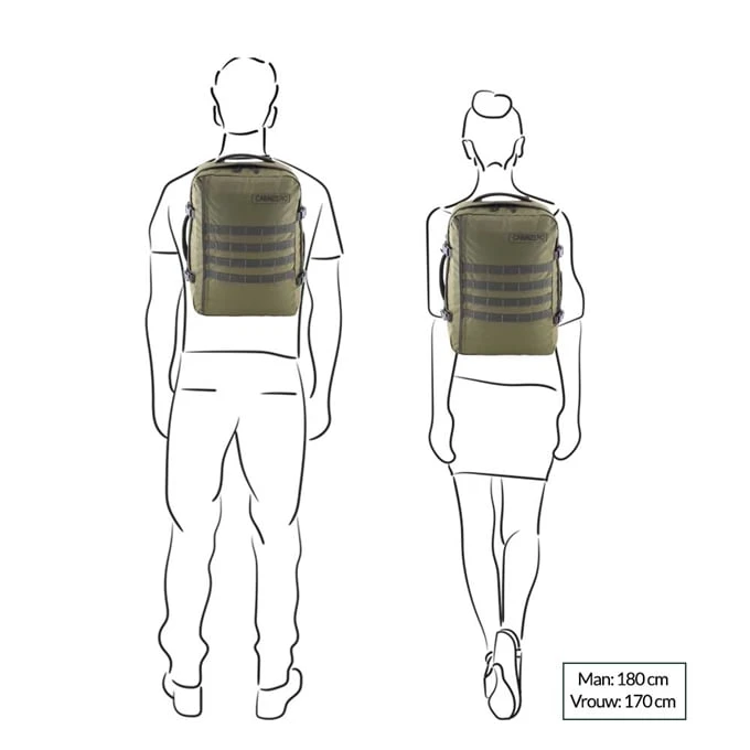 CabinZero Military 36L Lightweight Cabin Bag Absolute Black 2 CabinZero Military 36L Lightweight Cabin Bag Absolute Black - Afbeelding 2