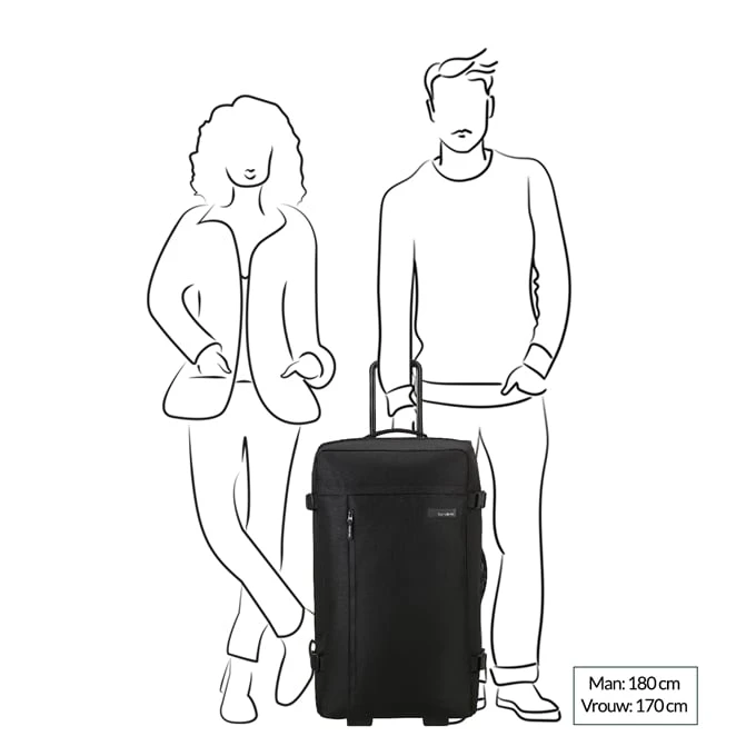 Samsonite Roader Duffle/Wheels 79 Deep Black 2 Samsonite Roader Duffle/Wheels 79 Deep Black - Afbeelding 2