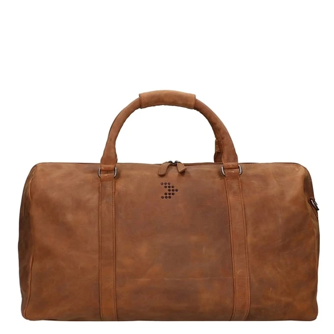 Travelbags The Base Leather Weekender Cognac 1 Travelbags The Base Leather Weekender Cognac