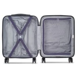 Delsey Air Armour 4 Wheel Slim Cabin Trolley 55/40 Expandable Dark Purple -Ospre Koffers Winkel image 176
