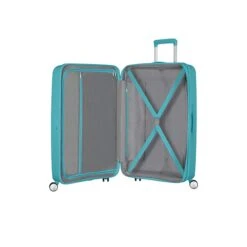 American Tourister Soundbox Spinner 67 Expandable Turquoise Tonic -Ospre Koffers Winkel image 1789