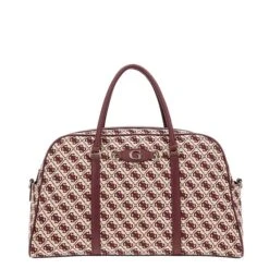 Guess Izzy Weekender Duffel Merlot Logo