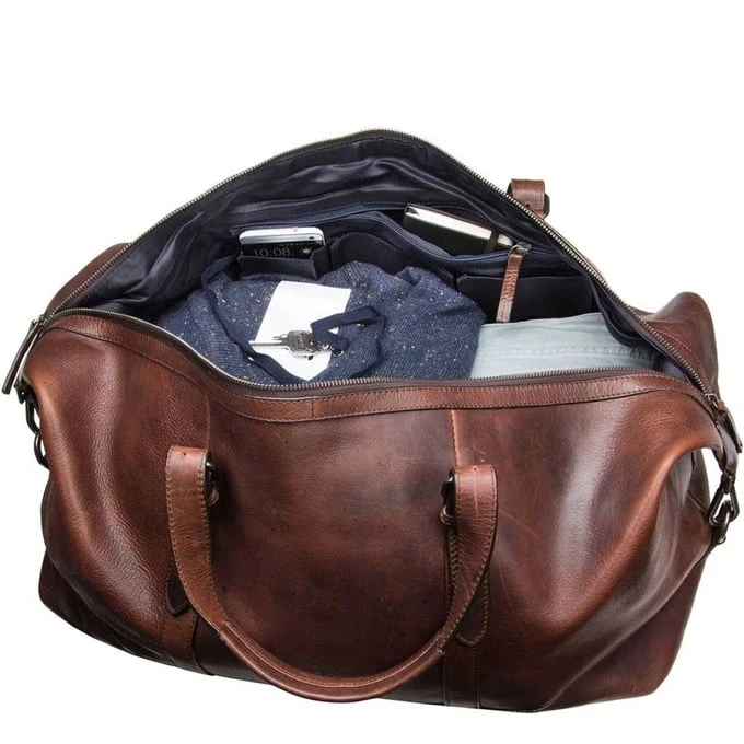 Leonhard Heyden Roma Travel Bag Dark Brown 5 Leonhard Heyden Roma Travel Bag Dark Brown - Afbeelding 5
