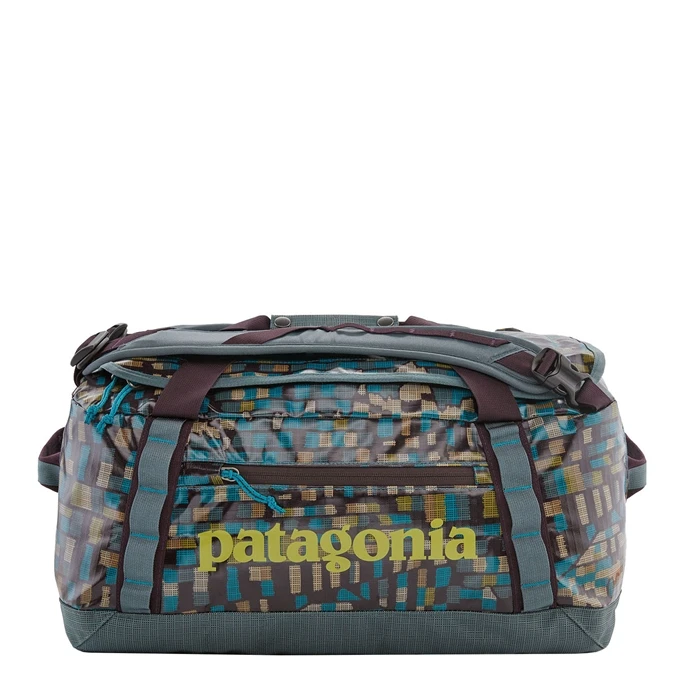 Patagonia Black Hole Duffel 40L Fitz Roy Patchwork: Nouveau Green 1 Patagonia Black Hole Duffel 40L Fitz Roy Patchwork: Nouveau Green