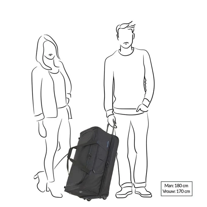 Travelite Basics Wheeled Duffle 70 Expandable Grey 2 Travelite Basics Wheeled Duffle 70 Expandable Grey - Afbeelding 2