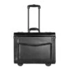 Dermata Business Leather Pilottrolley Zwart