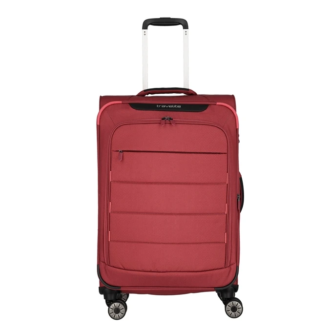 Travelite Skaii 4 Wheel Trolley M Expandable Red 1 Travelite Skaii 4 Wheel Trolley M Expandable Red