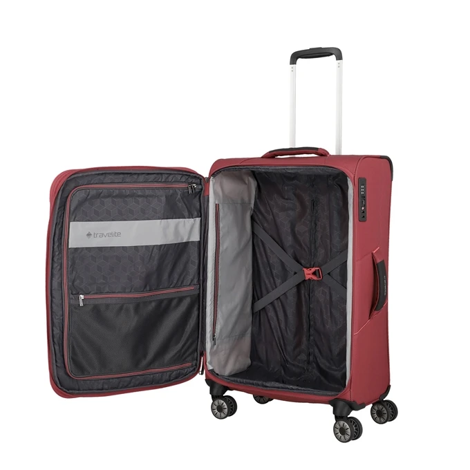 Travelite Skaii 4 Wheel Trolley M Expandable Red 8 Travelite Skaii 4 Wheel Trolley M Expandable Red - Afbeelding 8