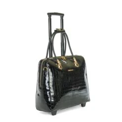 Olivia Lauren Alice Business Trolley Croco Zwart -Ospre Koffers Winkel image 21458