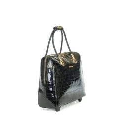 Olivia Lauren Alice Business Trolley Croco Zwart -Ospre Koffers Winkel image 21462