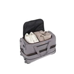 Travelite Basics Wheeled Duffle 55 Expandable Grey -Ospre Koffers Winkel image 21560