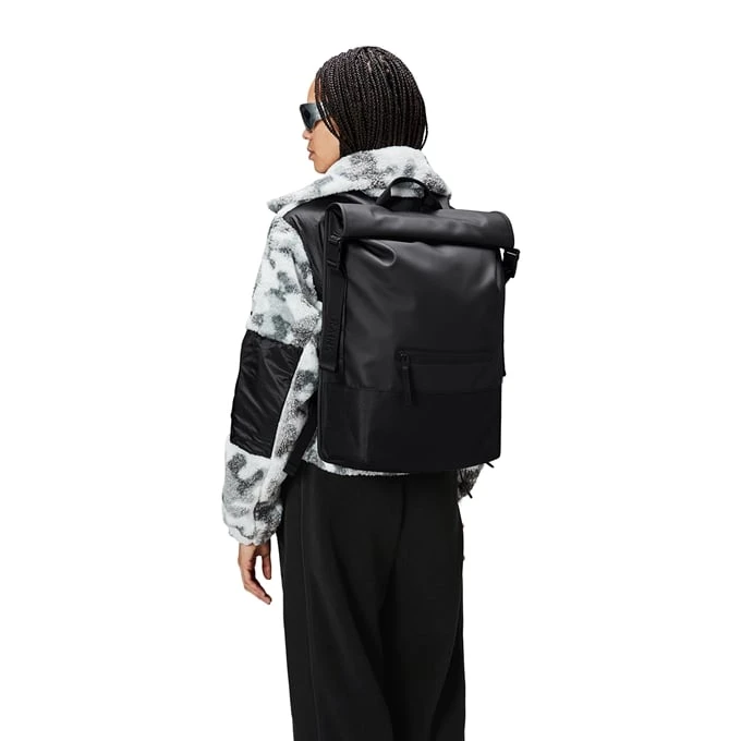 Rains Trail Rolltop Backpack W3 Black 3 Rains Trail Rolltop Backpack W3 Black - Afbeelding 3