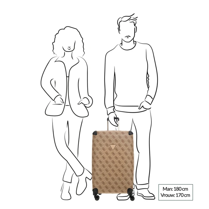 Guess Berta 28 In 8-Wheeler Latte Logo/brown 2 Guess Berta 28 In 8-Wheeler Latte Logo/brown - Afbeelding 2