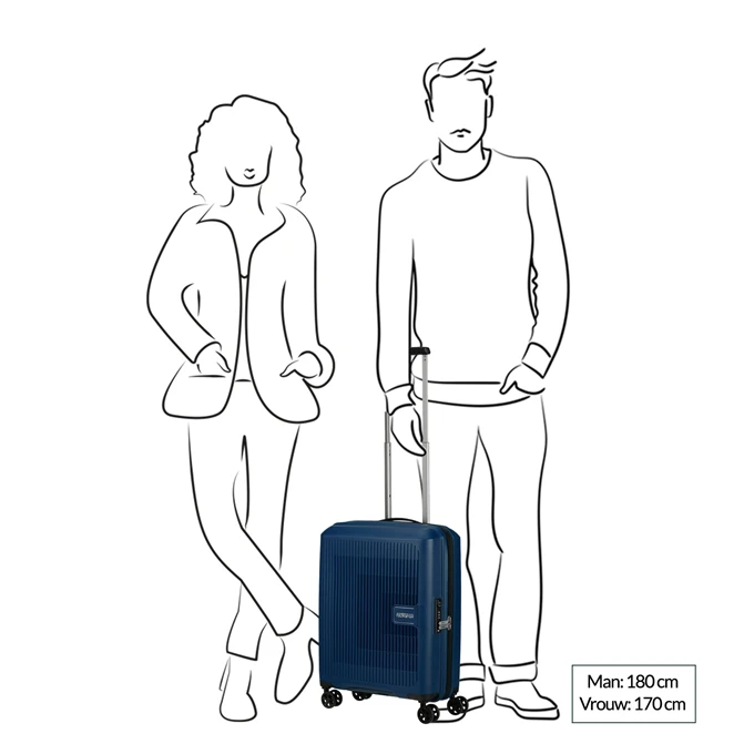 American Tourister Aerostep Spinner 55 Exp Navy Blue 2 American Tourister Aerostep Spinner 55 Exp Navy Blue - Afbeelding 2